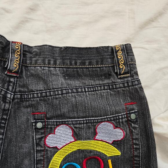 Vintage Coogi Jeans Size 36x34 Black Wash Embroidered Denim Y2K Baggy Fit - Picture 13 of 13